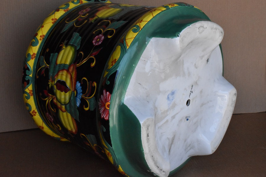 Jumbo Extra Large Round Handcrafted Talavera Flower Planters 20.5" H