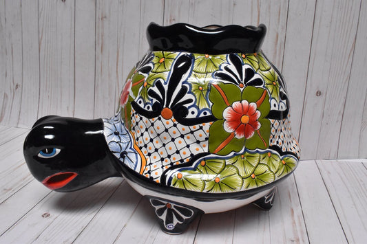Large Talavera Turtles Flowerpot