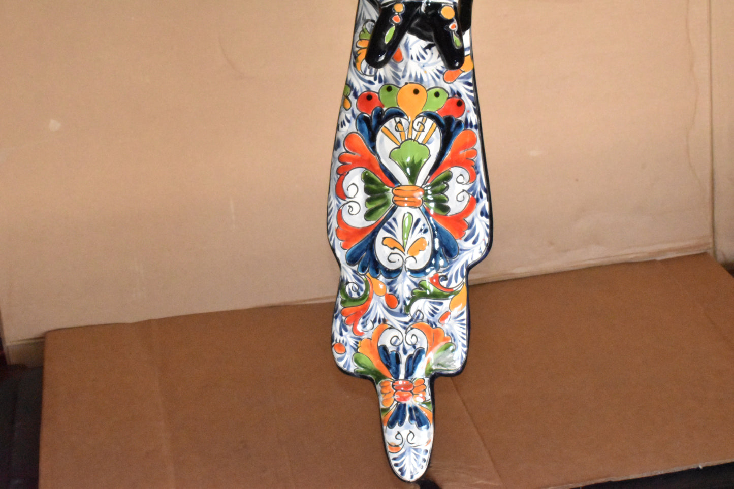 Jumbo XXLG Hanging Talavera Parrot in Spring Pattern