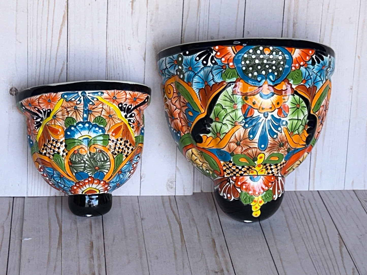 WALL PLANTERS CONE SHAPE CHOOSE SIZE AND COLOR