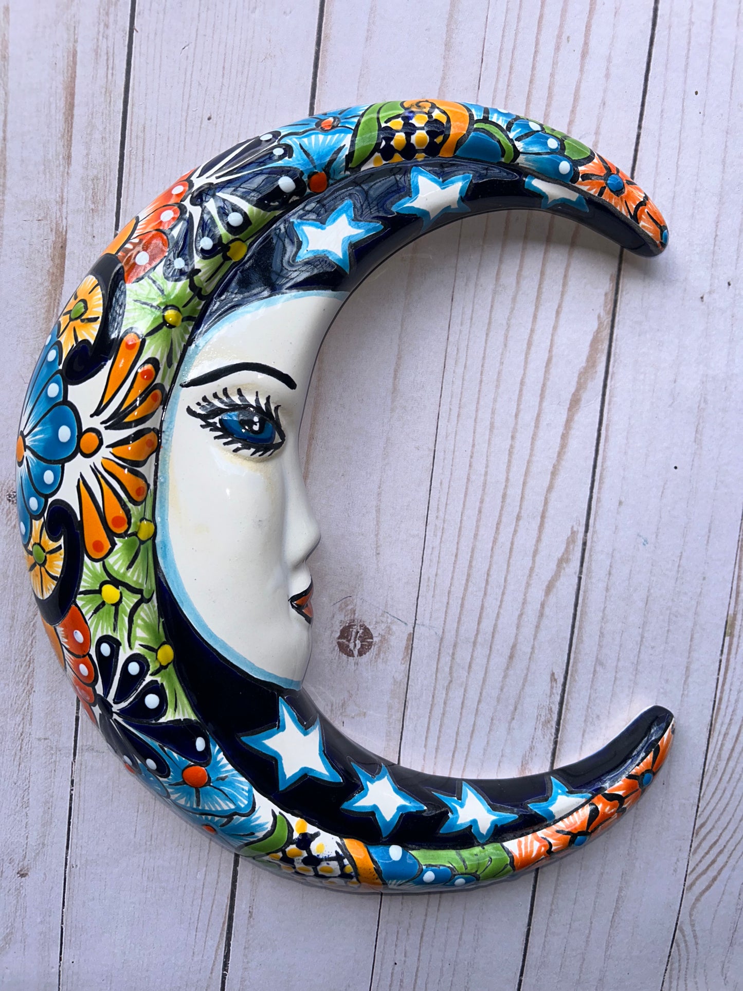 Wall Ceramic Talavera Moons 11.5" Height