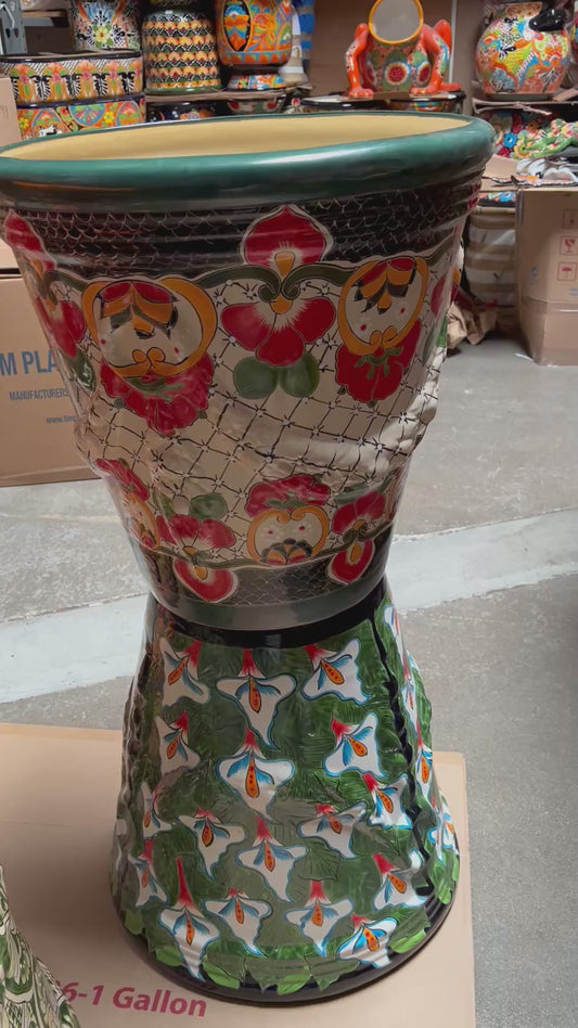 Jumbo Extra Large Handcrafted Talavera Planter – 21”H x 21” Top Diameter x 12.5” Bottom Diameter
