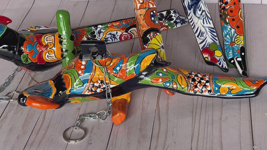 Beautiful Talavera Collection Small Hanging Parrots Choose Color