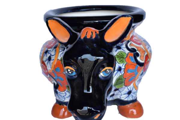Planter Donkey in Puebla White style