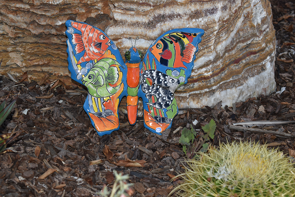 Butterfly Handcrafted Colorful Fish Caribbean Mexican Pottery