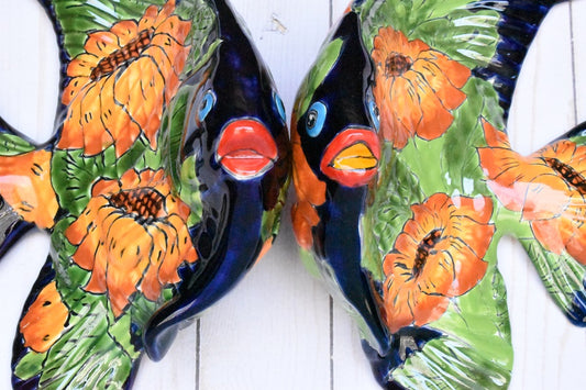 Angelfish- Hancrafted Talavera Ceramic in Sunflower Design