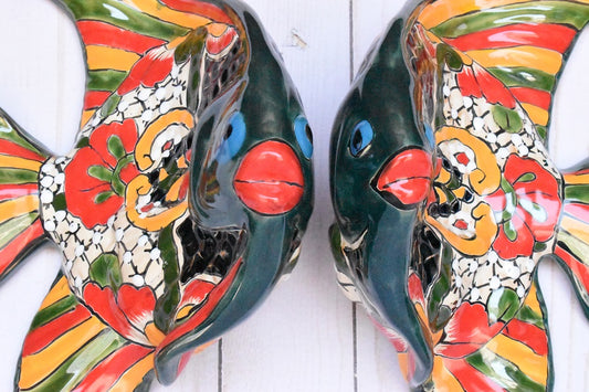 Angelfish- Hancrafted Talavera Ceramic in Mayan Design
