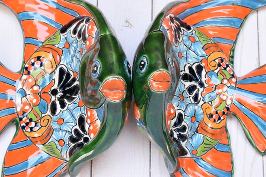 Angelfish- Handcrafted Talavera Ceramic in Classic Puebla Design