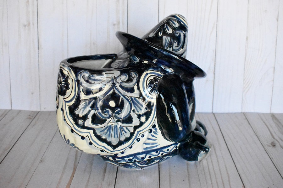 Man sleeping Rustic Blue&White Talavera