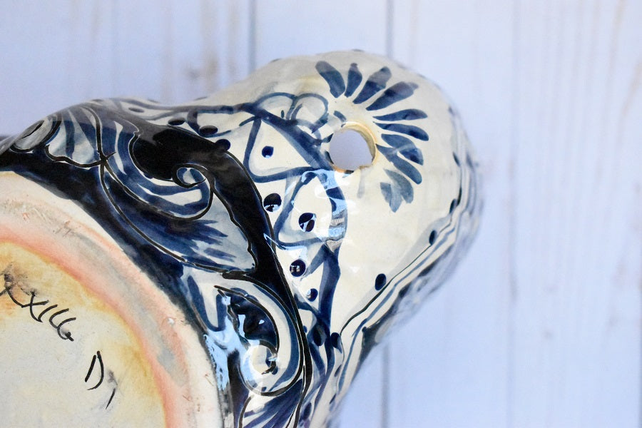 Man sleeping Rustic Blue&White Talavera