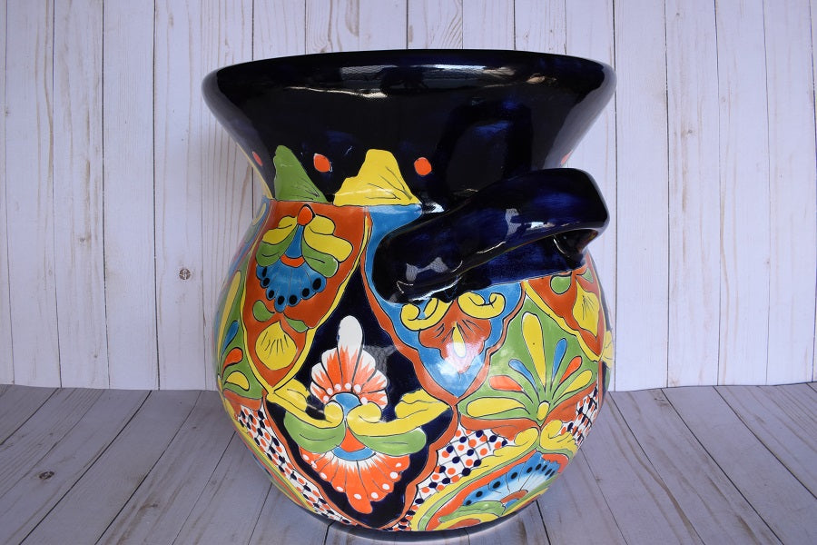 Flowerplanter With Handles Clasicc Talavera
