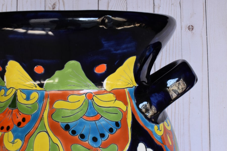 Flowerplanter With Handles Clasicc Talavera
