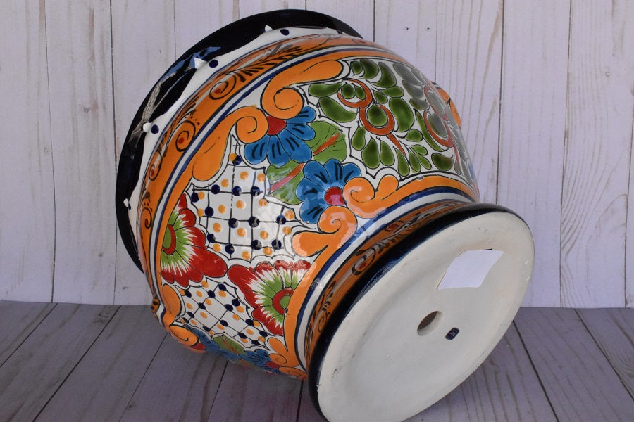 Short Talavera Cups Handmade in Mexico Jardin de Flores