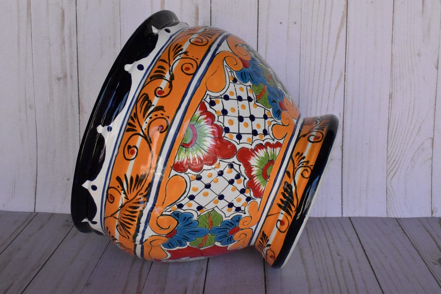 Short Talavera Cups Handmade in Mexico Jardin de Flores