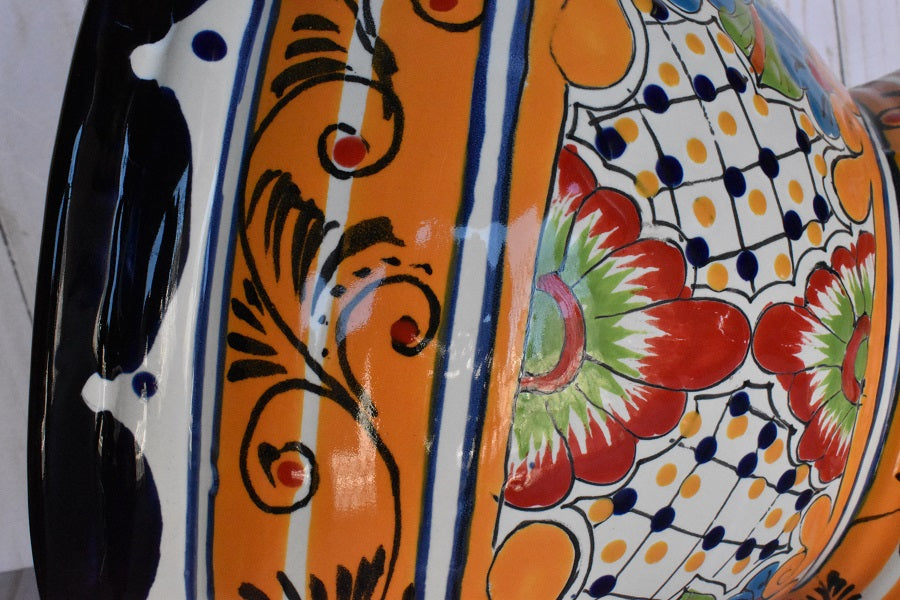 Short Talavera Cups Handmade in Mexico Jardin de Flores