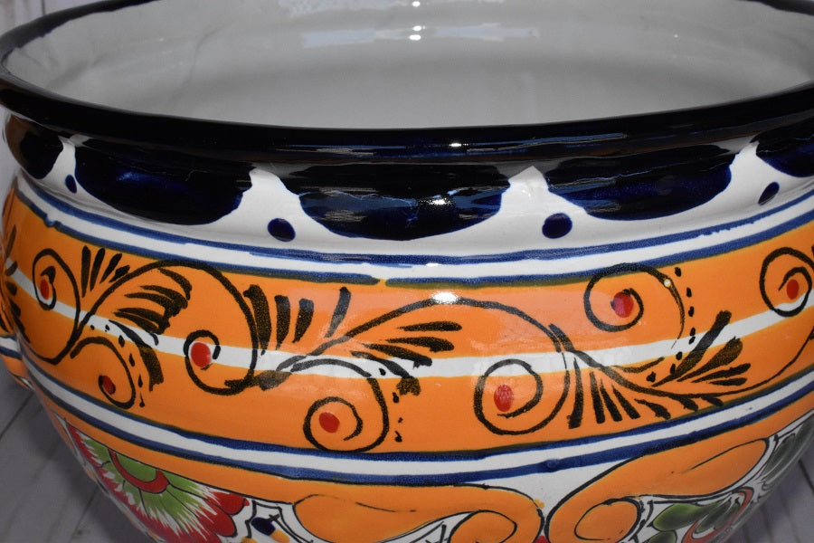 Short Talavera Cups Handmade in Mexico Jardin de Flores