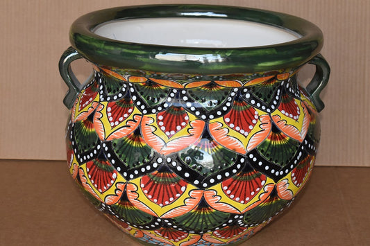 Handmade Talavera Michoacanas Planters MD-12.5"H/ LG-15"H