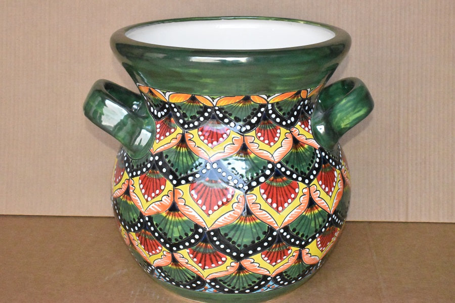 Talavera Moreliana Planters with Handles MD-11.5"H /LG-13"H