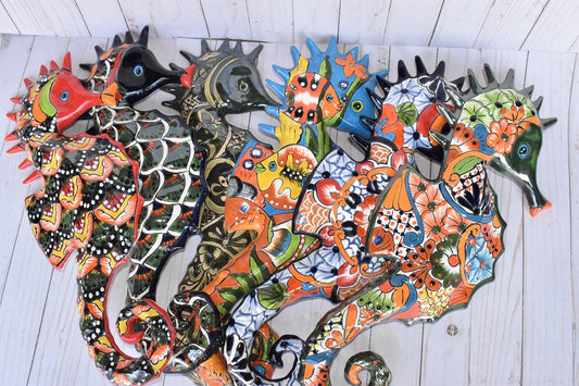 Large Talavera Seahorse