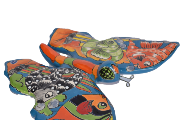 Butterfly Handcrafted Colorful Fish Caribbean Mexican Pottery
