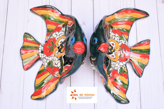 Angelfish- Hancrafted Talavera Ceramic in Mayan Design