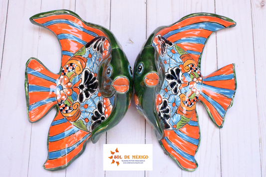 Angelfish- Handcrafted Talavera Ceramic in Classic Puebla Design