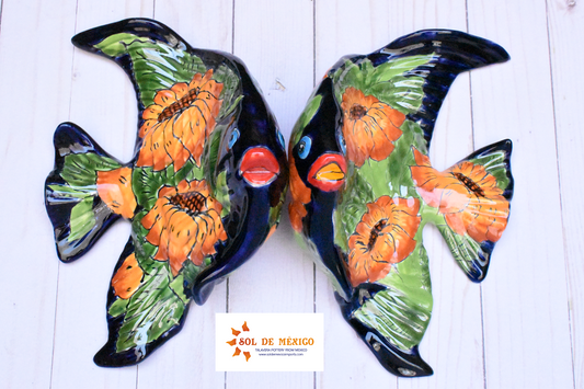 Angelfish- Hancrafted Talavera Ceramic in Sunflower Design