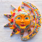 Handcrafted Talavera Sun & Moon Wall Art – Colorful Mexican Ceramic Wall Décor – 19.5” Diameter