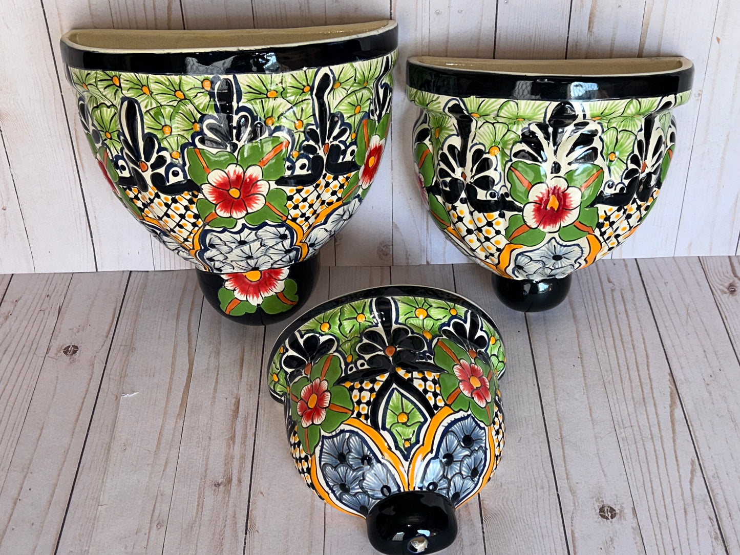 WALL PLANTERS CONE SHAPE CHOOSE SIZE AND COLOR