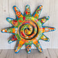 Hand-crafted Large Talavera ceramic Spiral Wall Sun