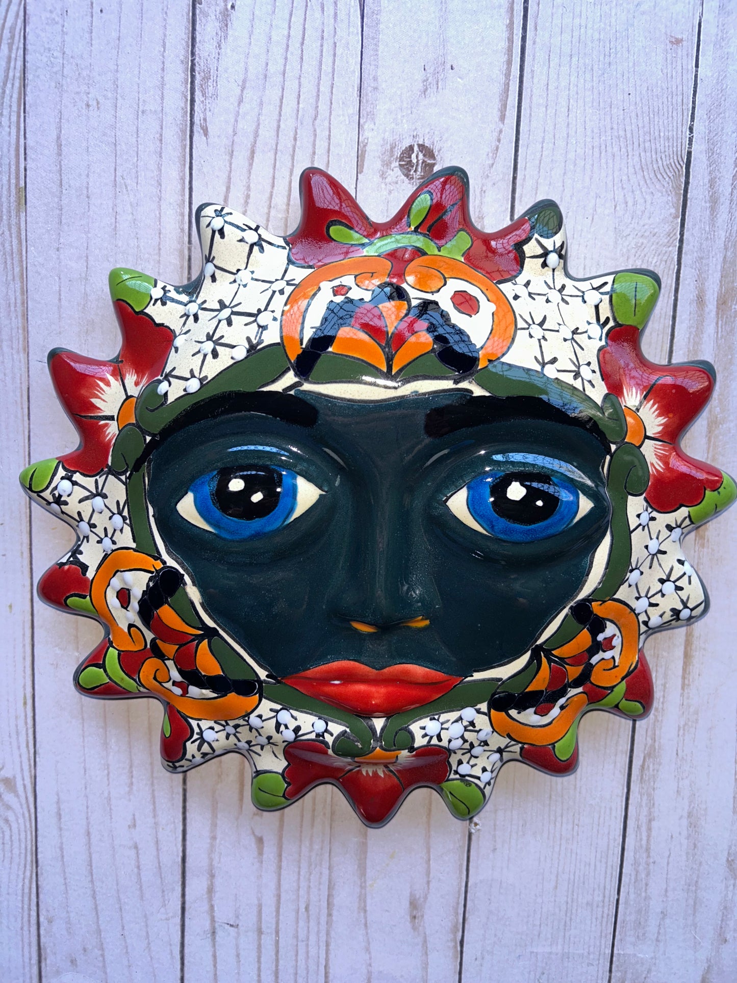 Talavera Hanging Plaque Suns
