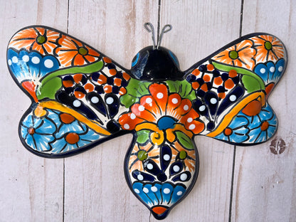 Hand-Painted Talavera Ceramic Wall Bees