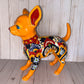 Adorable Large Talavera 13" Tall Ceramic Standing Chihuahua Dog
