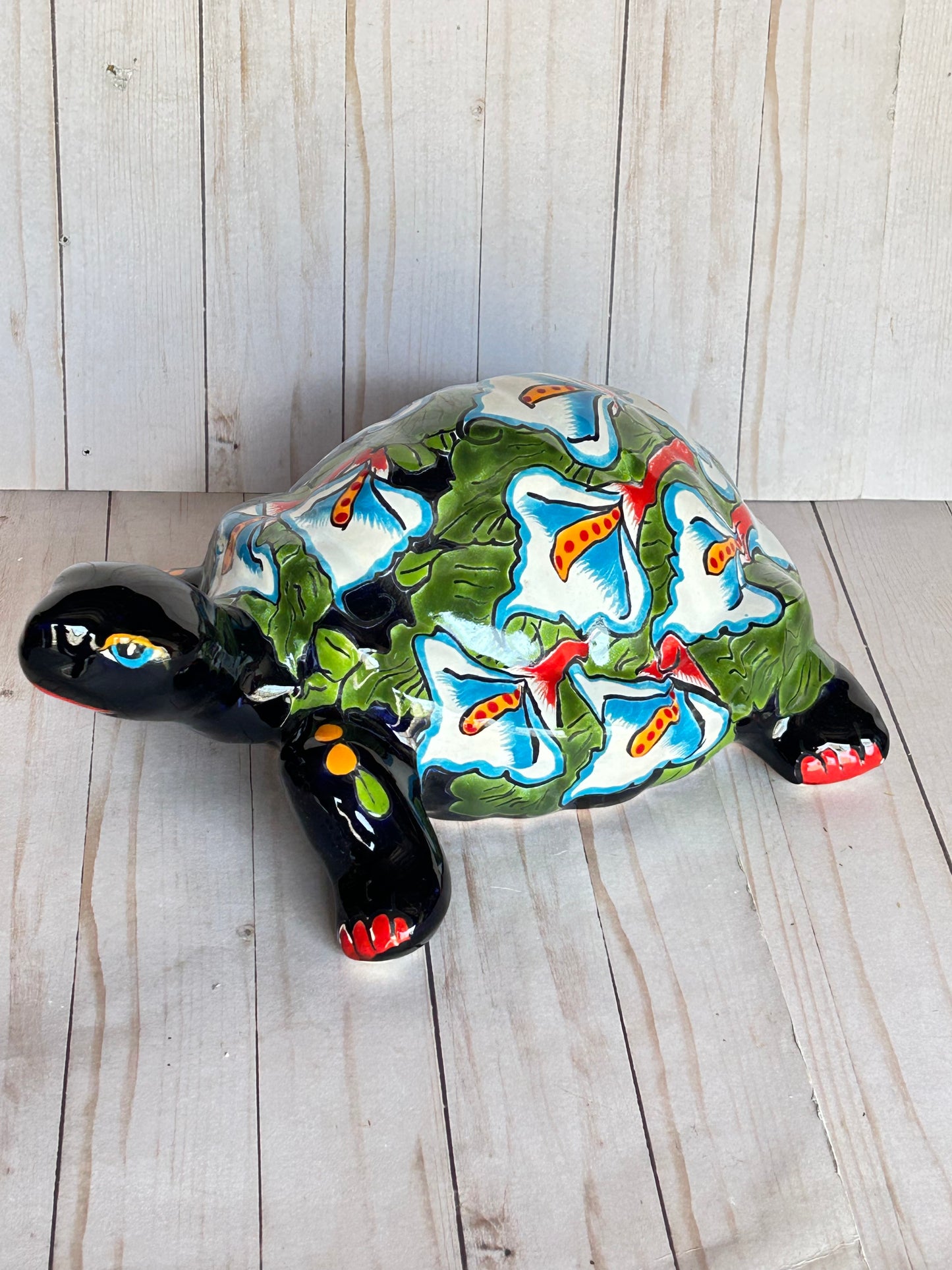 Handmade Talavera Ceramic Garden Turtles