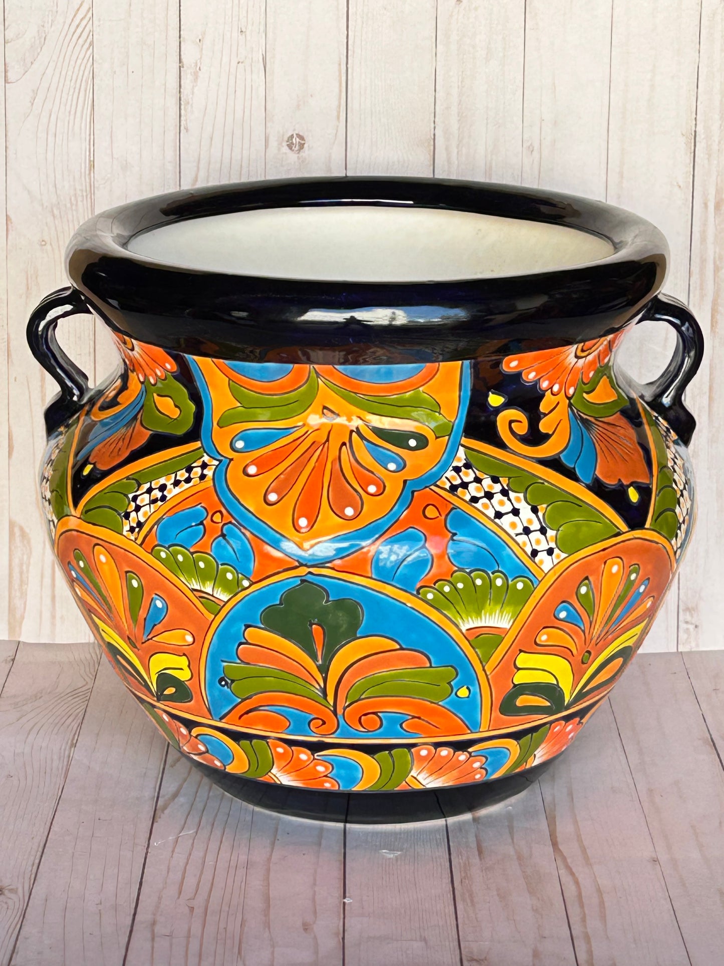 Handmade Talavera Michoacanas Planters MD-12.5"H/ LG-15"H