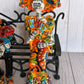 Talavera Small Bride&Groom with Iron Bench Day of the dead.