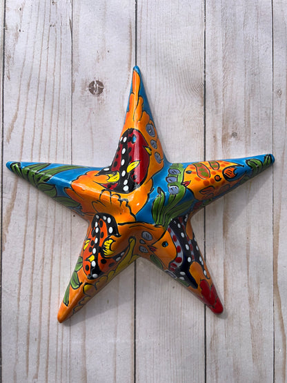 Hand-Crafted Talavera Ceramic Wall Star