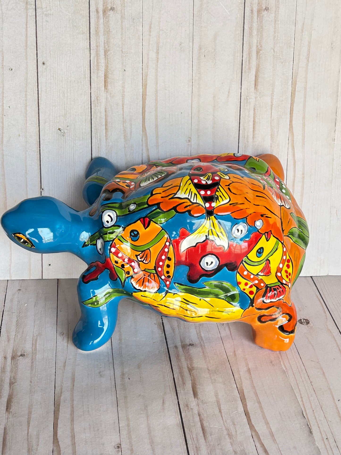 Handmade Talavera Ceramic Garden Turtles
