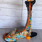 Hand-Painted Talavera Giraffe – Mexican Folk Art Ceramic Figurine