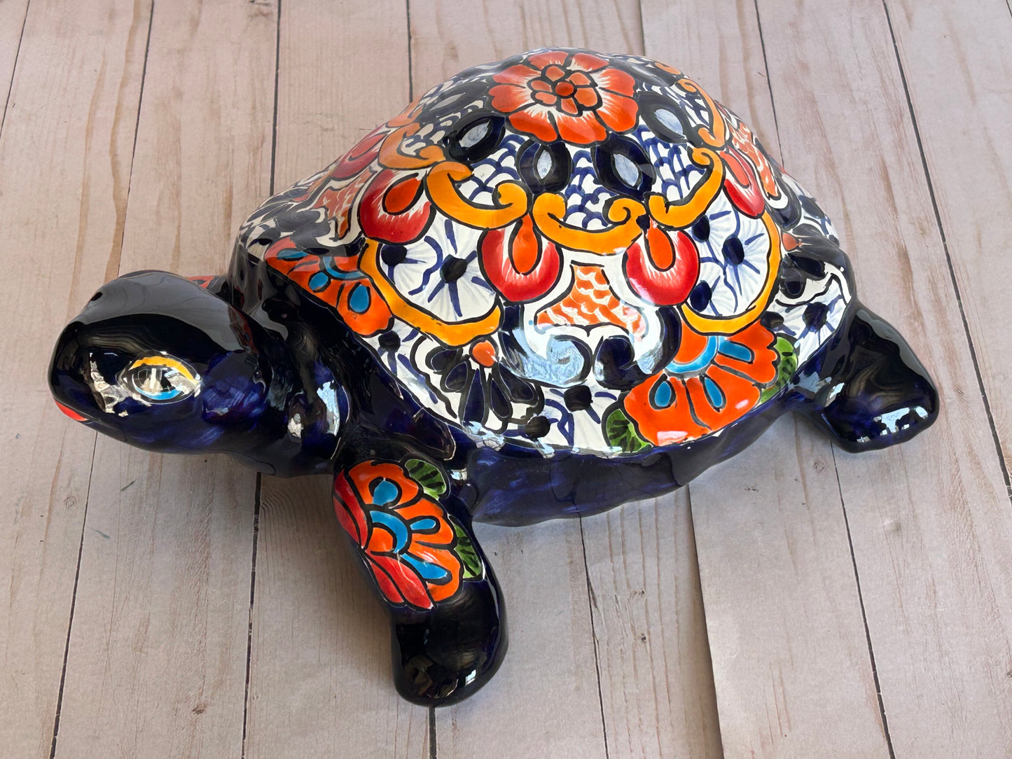 Handmade Talavera Ceramic Garden Turtles
