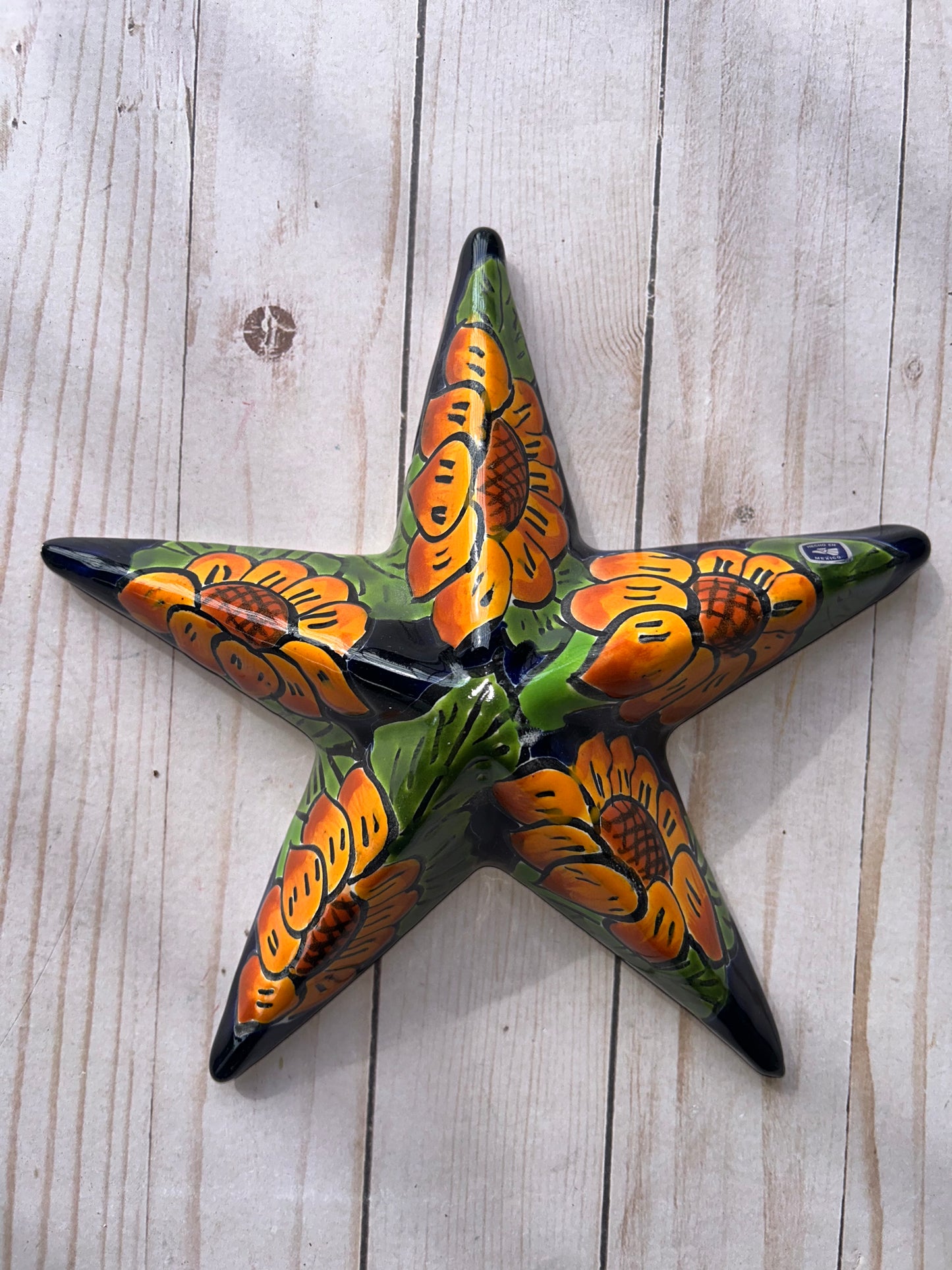 Hand-Crafted Talavera Ceramic Wall Star