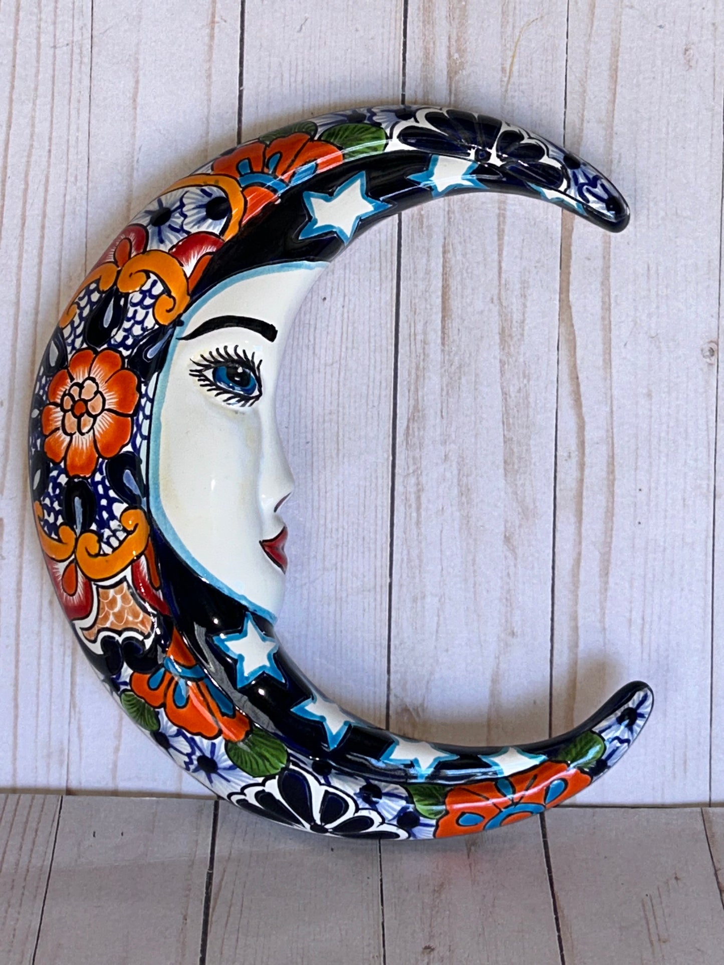Wall Ceramic Talavera Moons 11.5" Height