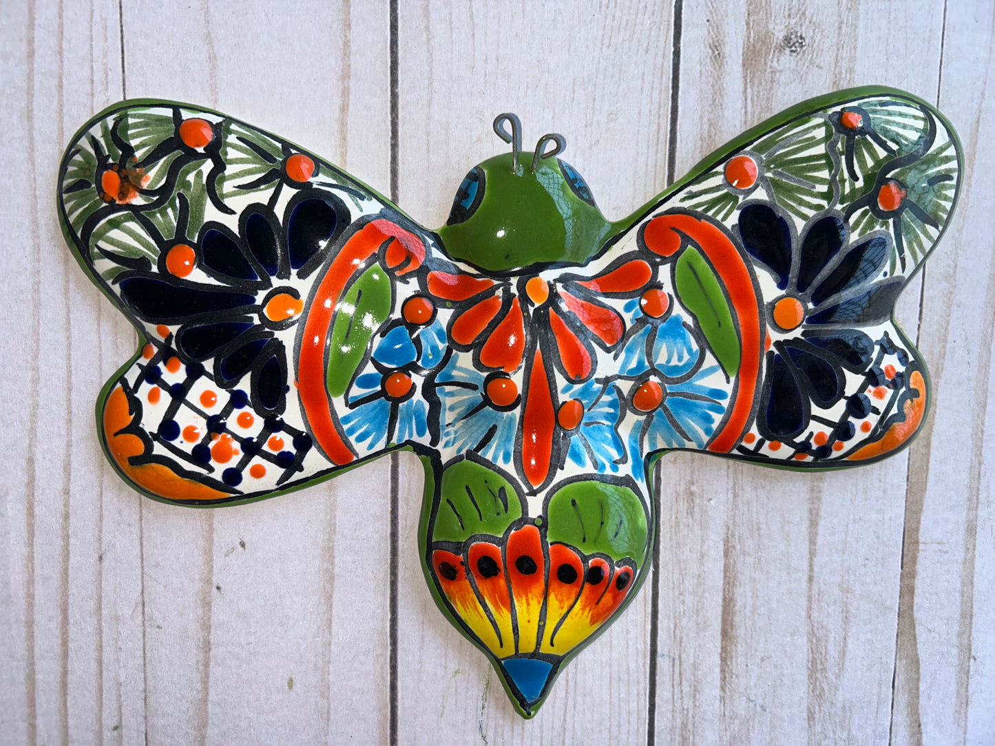 Hand-Painted Talavera Ceramic Wall Bees