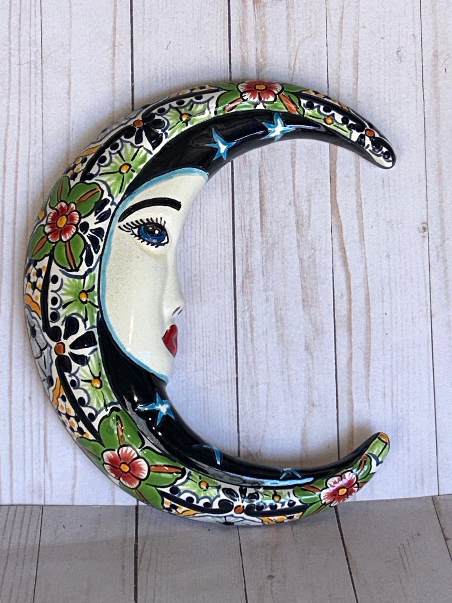 Wall Ceramic Talavera Moons 11.5" Height