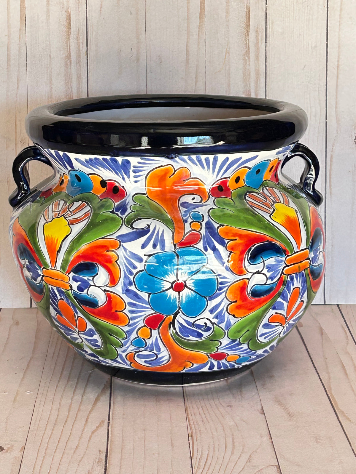 Handmade Talavera Michoacanas Planters 9.50 Tall