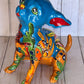 Sitting Handmade Talavera Chihuahua Figurines – Colorful Mexican Pottery Puppies