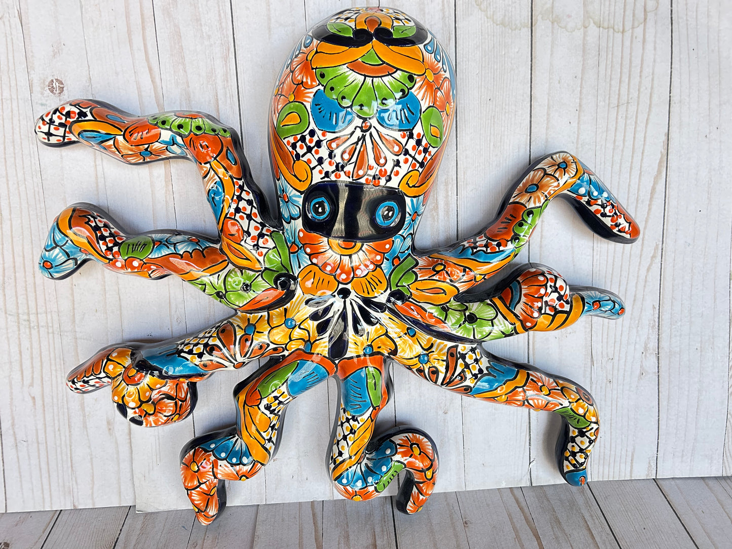 Handcrafted Talavera Ceramic Wall Hanging Octopus
