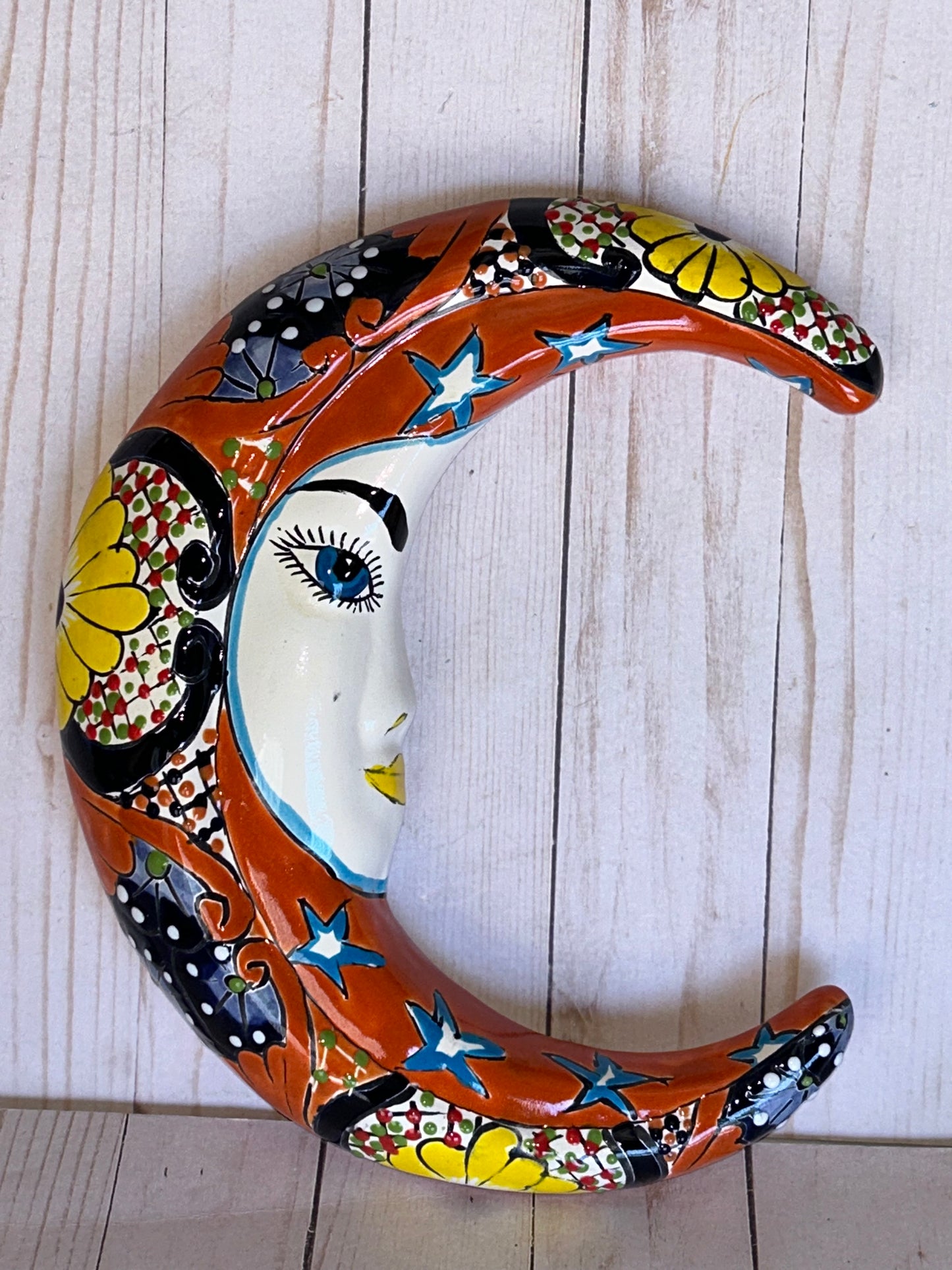 Wall Ceramic Talavera Moons 11.5" Height