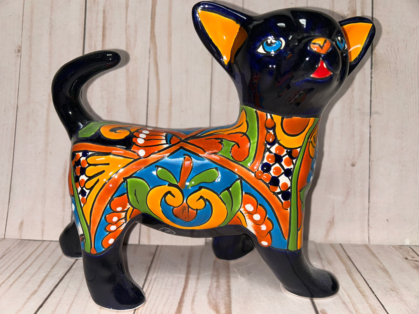 Standing Chihuahuas 7.5" Height figurine Talavera Ceramic Dog