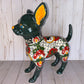 Adorable Large Talavera 13" Tall Ceramic Standing Chihuahua Dog